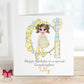 Yellow Rubber Duck Birthday Card for Girls – Choose Hair & Eye Colour – Cotton and Twigg