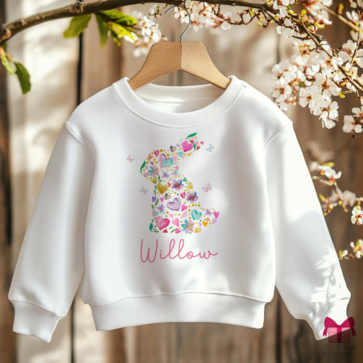 Floral Bunny Easter Sweatshirt