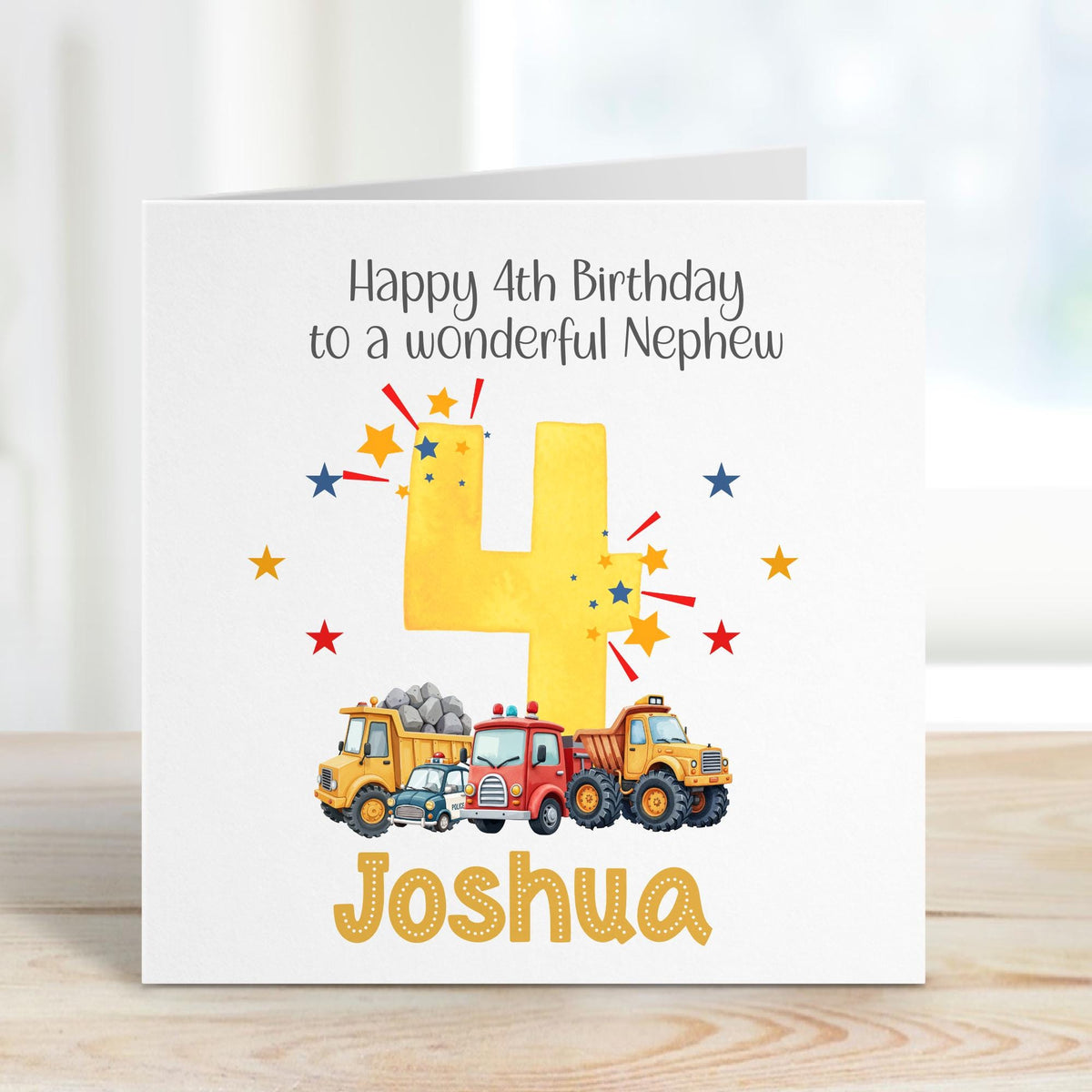 Digger & Trucks Any Age Birthday Card for Boys – photo 4