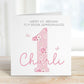 Pink Floral Number 1 First Birthday Card for Girls – Cotton and Twigg
