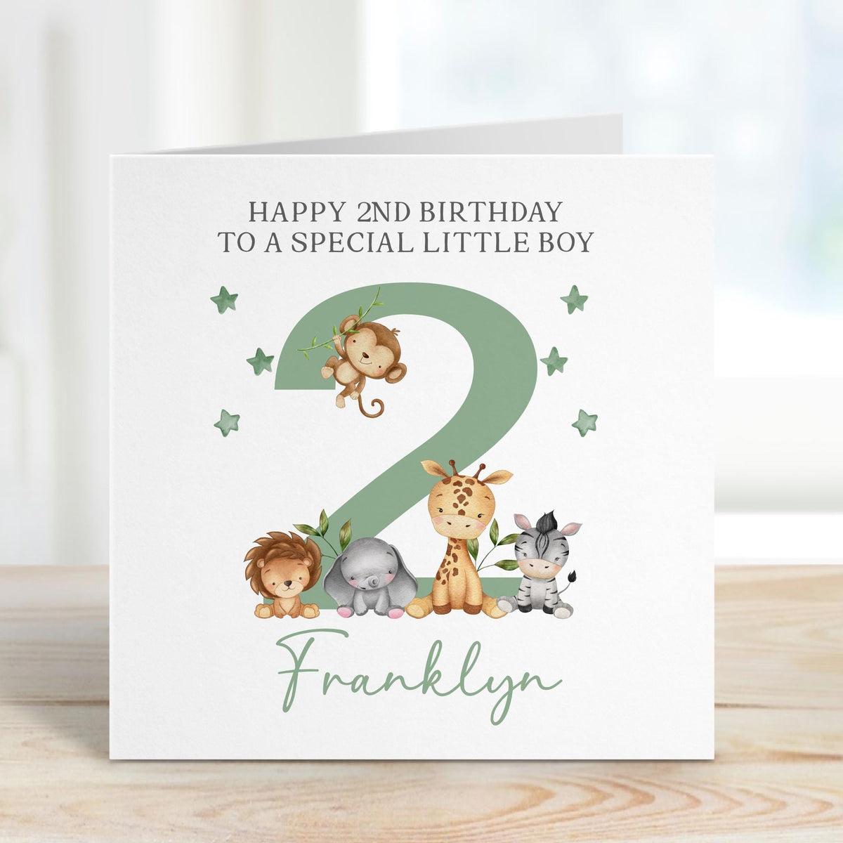 Safari Animals Any Age Birthday Card for Boys or Girls – photo 5