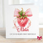 Strawberry & Pink Bow Berry First Birthday Card – Cotton and Twigg