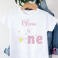 Pink Daisy is One personalised T-shirt