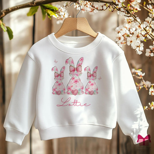 White Bunny Easter Sweatshirt