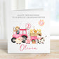 Pink Tractor Farm Animals 2nd Birthday Card for Girls – photo 2