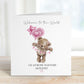Teddy & Balloon New Baby Card – Welcome to the World – photo 2