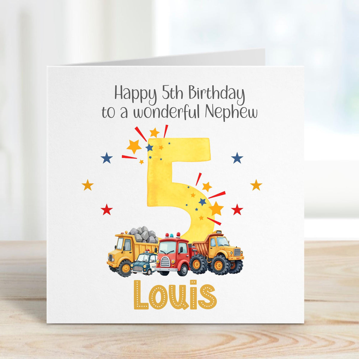 Digger & Trucks Any Age Birthday Card for Boys – photo 5