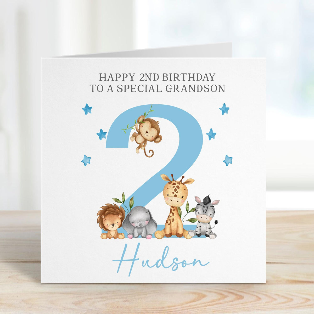 Safari Animals Any Age Birthday Card for Boys or Girls – photo 4