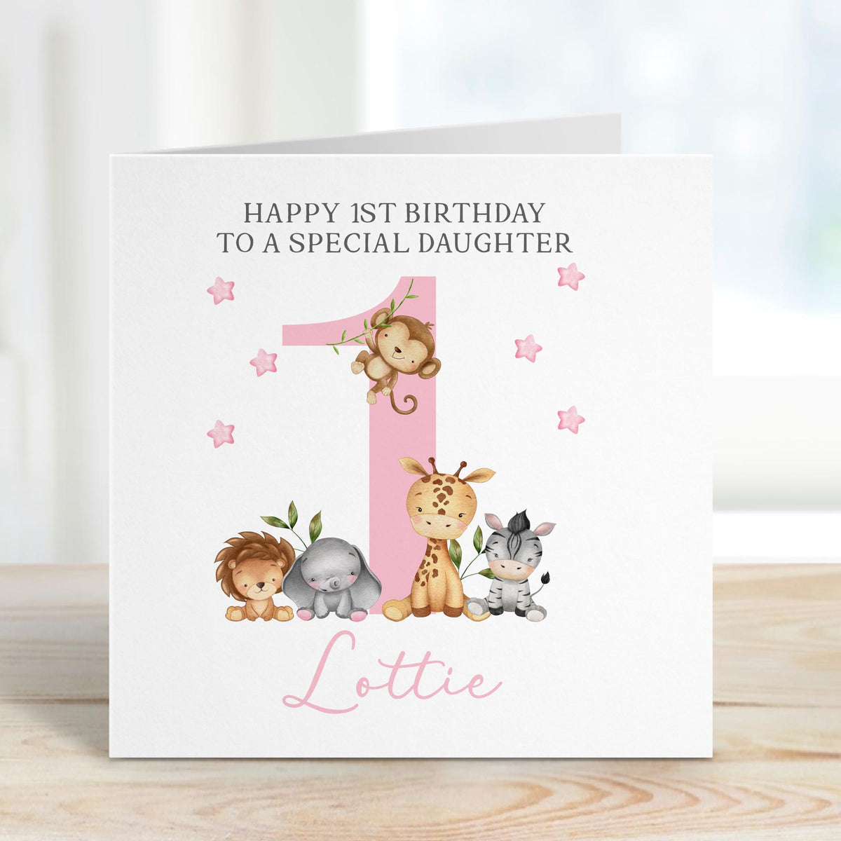 Safari Animals Any Age Birthday Card for Boys or Girls – photo 2