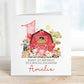 Red Barn Farm Animals 1st Birthday Card for Girls – photo 2