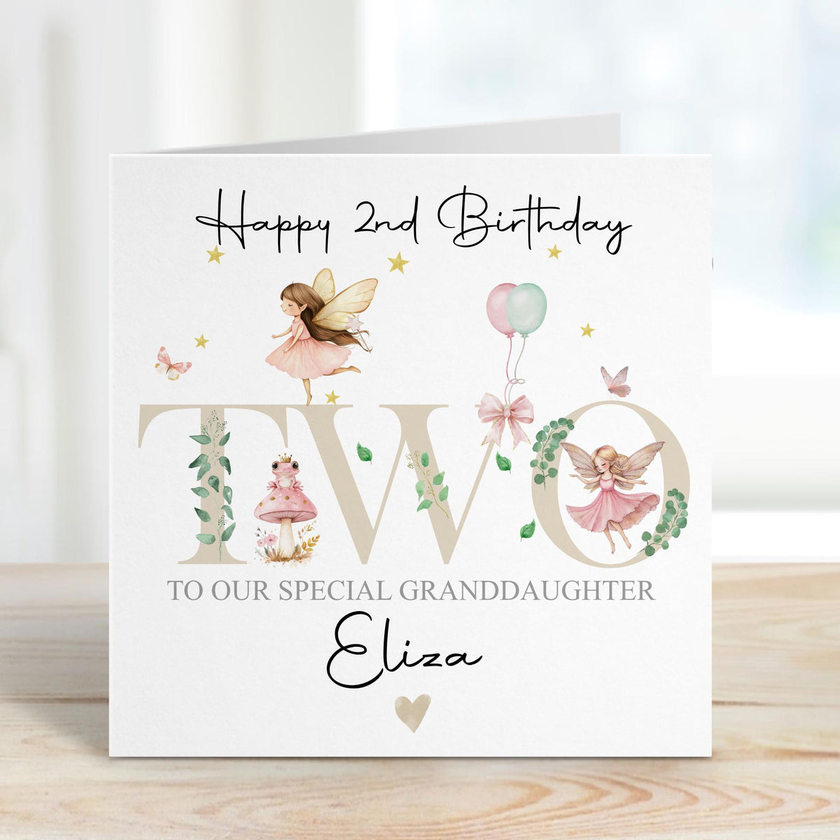 Fairy TWO 2nd Birthday Card for Little Girls – photo 3