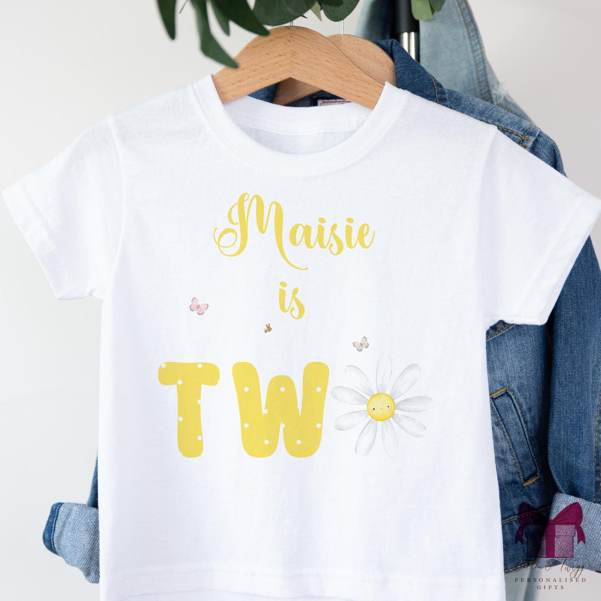 Yellow Daisy is One personalised T-shirt