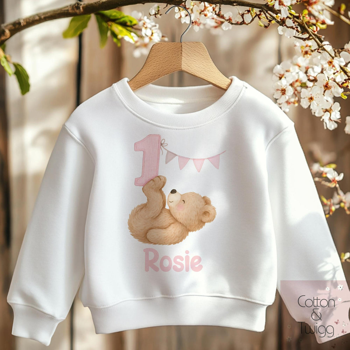 Pink Number One Teddy Sweatshirt