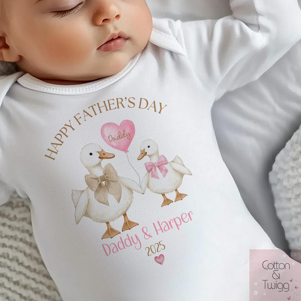 Goose Father's Day Babygrow for Girls