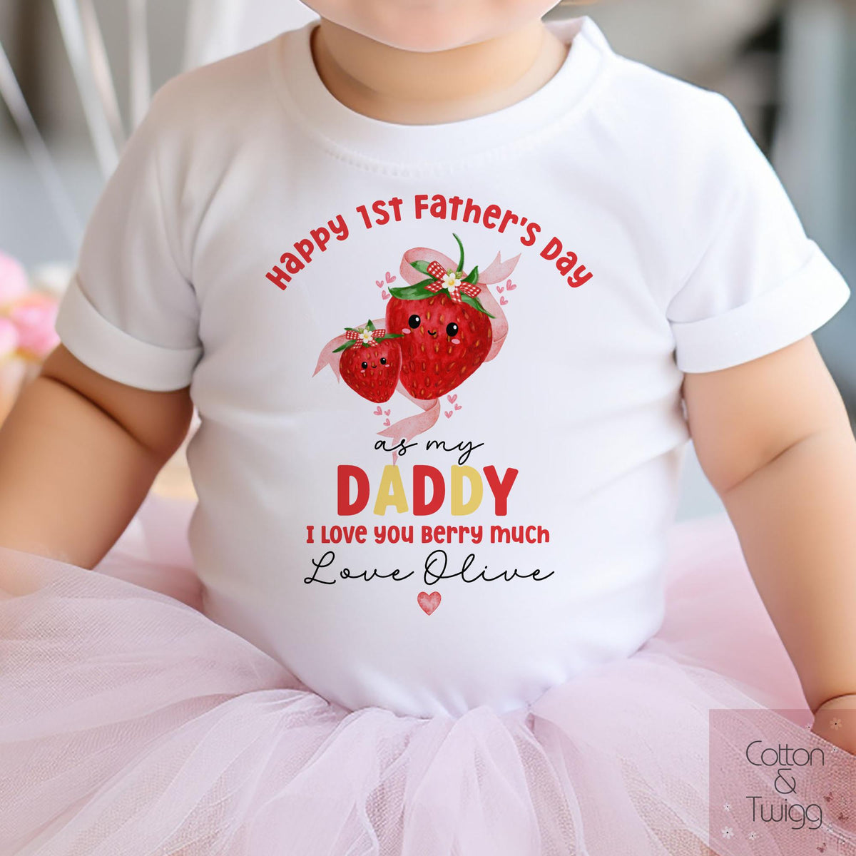 Strawberry Father's Day Babygrow