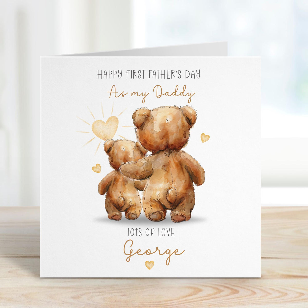 Papa Bear & Baby Bear First Father's Day Card as My Daddy – Cotton and Twigg