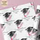 Girls pink floral graduation wrapping paper