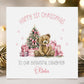 Pink Teddy & Presents Baby's First Christmas Card for Baby Girl – photo 2