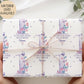 Girls purple butterfly 1st birthday wrapping paper