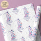 Girls pink cowgirl 1st birthday wrapping paper