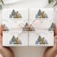 Boys blue train 1st Christmas wrapping paper