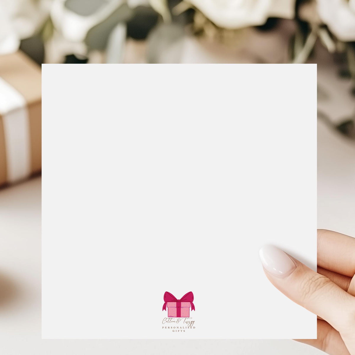Pink Romper & Teddy Baby Shower Card for a Baby Girl – photo 3