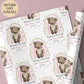 Girls pink rainbow new baby wrapping paper
