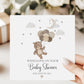 Neutral Teddy & Balloons Baby Shower Card – Cotton and Twigg