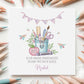 Pencil Pot & Bunting First Day at School Card for Girls – photo 3