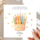 Crayon Pot First Day at School Card for Girls – photo 2