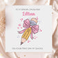 Pink Bow Pencil First Day at School Card for Girls – photo 2