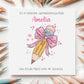 Pink Bow Pencil First Day at School Card for Girls – Cotton and Twigg