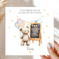 Teddy & Chalkboard First Day at School Card for Boys or Girls – photo 3