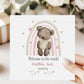 Pink Rainbow Teddy New Baby Girl Card – photo 2