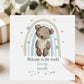 Blue Rainbow Teddy New Baby Boy Card – photo 3