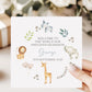 Safari Animals New Baby Card – Welcome to the World – photo 3