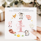 Farm Animals Wreath Birthday Card for Baby Girls – photo 2