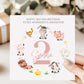 Farm Animals Wreath Birthday Card for Baby Girls – Cotton and Twigg