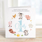 Farm Animals Wreath Birthday Card for Baby Boys – Cotton and Twigg