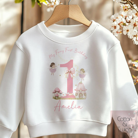 My Fairy First Birthday personalised sweatshirt