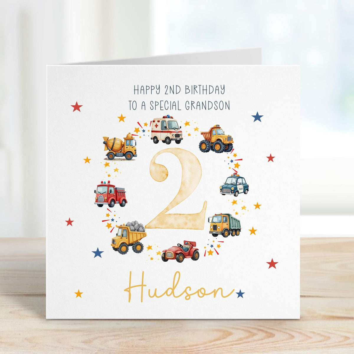Diggers & Trucks Any Age Birthday Card for Boys or Girls – photo 2