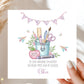 Pencil Pot & Bunting First Day at School Card for Girls – Cotton and Twigg