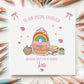 Rainbow Backpack First Day at School Card for Girls – Cotton and Twigg