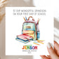 Backpack & Books First Day at School Card for Boys or Girls – Cotton and Twigg