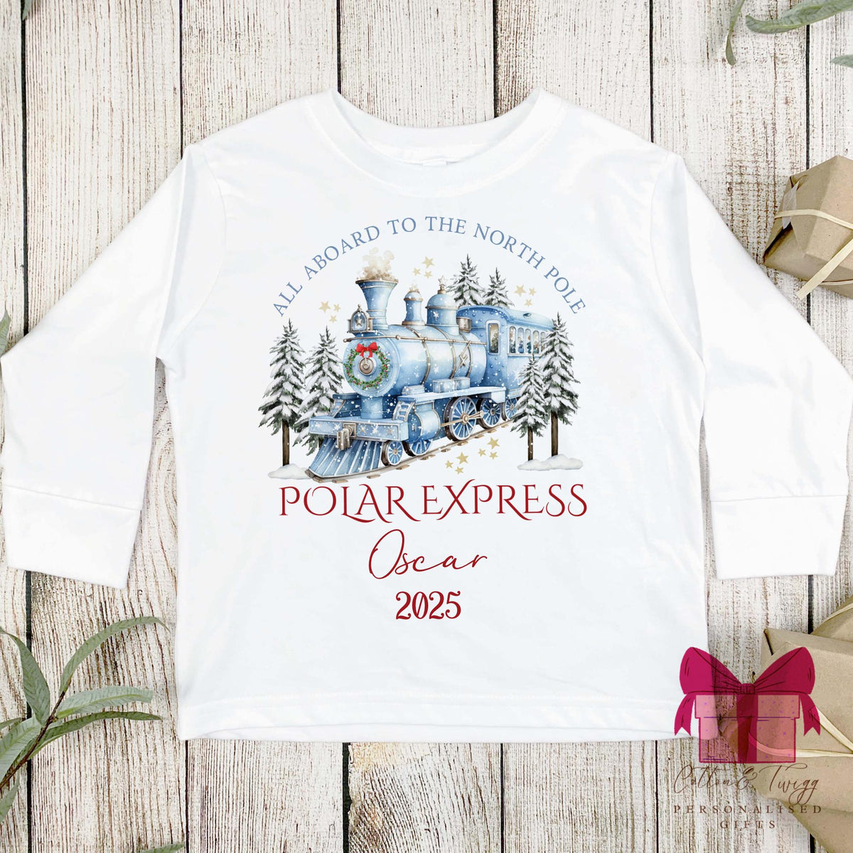 Pink North Pole Train Sweatshirt