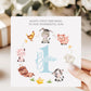 Farm Animals Wreath Birthday Card for Baby Boys – photo 3