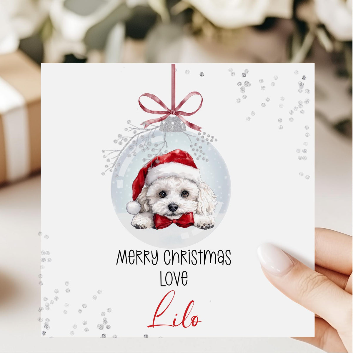 Dog in a Bauble Christmas Card from the Dog – Any Breed – photo 6