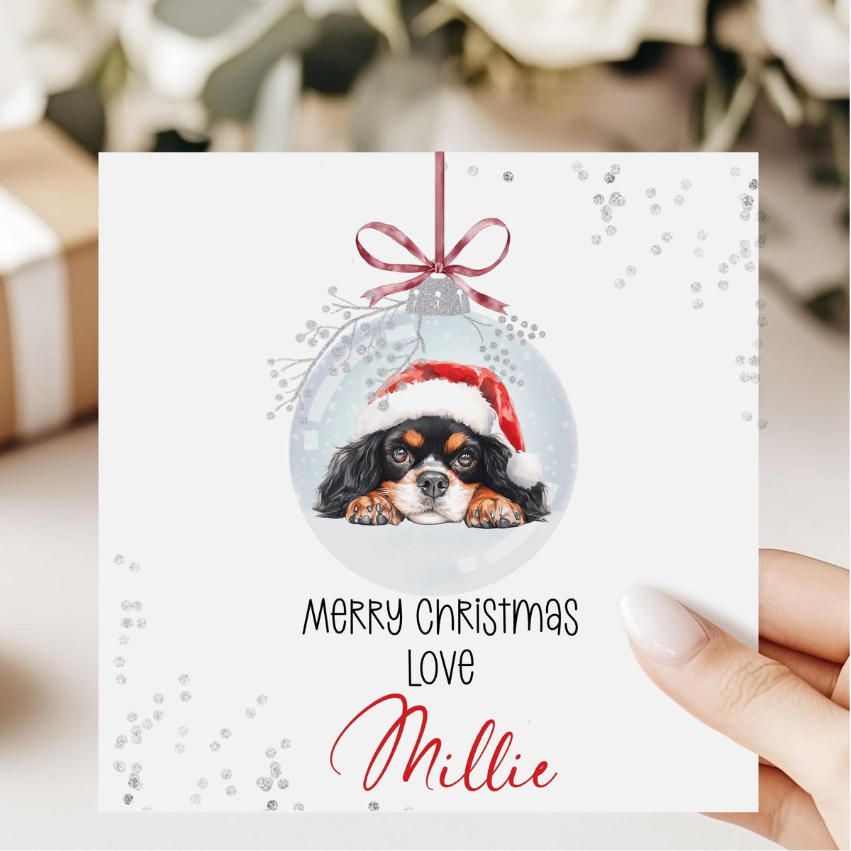 Dog in a Bauble Christmas Card from the Dog – Any Breed – photo 5