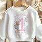 My Beary First Birthday girls personalised sweatshirt