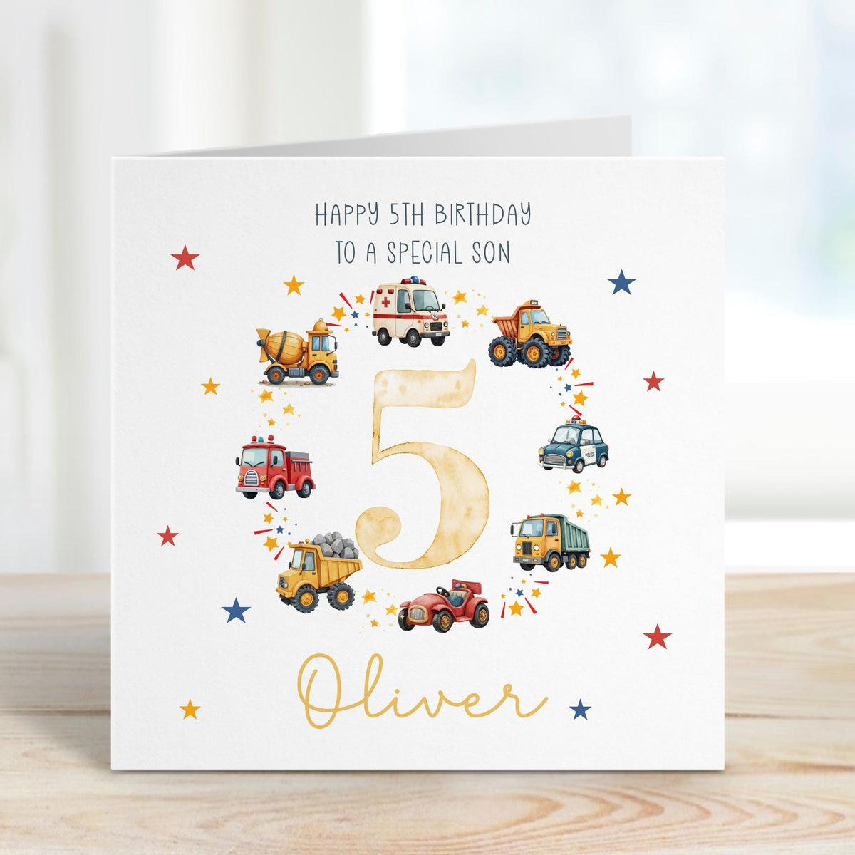 Diggers & Trucks Any Age Birthday Card for Boys or Girls – photo 5